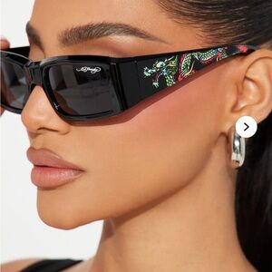 Ed Hardy Dragon Sunglasses - Black